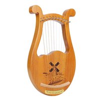 Elegant Design OEM Stringed Instrument Fir Wood 10 Strings Lyre Harp