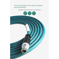 Câble Ethernet M12 à 8 cœurs de type A codé M12 vers RJ45, prise aviation M12 vers câble industriel, haute flexibilité, câble Ethernet pour chaîne de guidage