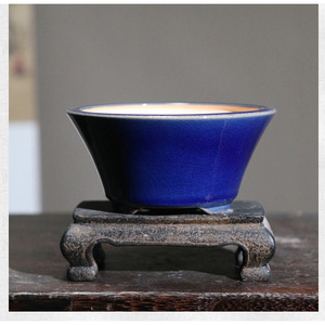 Maceta de Cerámica para Bonsái, Forma Cónica, Tamaño Pequeño, Estilo Chino, Maceta de Arcilla Blanca - Product Image 2
