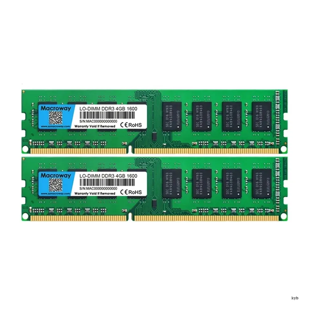 Masaüstü 2 4 8 GB Ddr3 Ram 1600 Mhz bellek modülü Ram Ddr3 8 GB 4GB