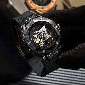 Binbang Men's Automatic Mechanical Watch 30M Waterproof Silicone Strap Stainless Steel Buckle 15mm Thickness Model 3324 - Product Image 2