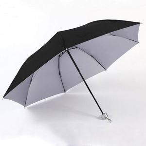 Parapluie manuel pliable en 3 sections, 21 pouces, 8K, revêtement argenté, nouveau, pas cher, très vendu - Product Image 3