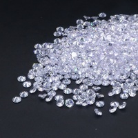 Wuzhou Grosir Batu Zirkonia Kubik 0.9mm hingga 3mm Ukuran Kecil 5A Potongan Bulat Cemerlang Berkualitas Tinggi Batu Permata Zirkon Putih