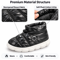 Chaussons chauffants rechargeables avec batterie amovible, 3 niveaux de chauffage, bottines d'hiver coupe-vent avec semelle EVA antidérapante, OEM ODM