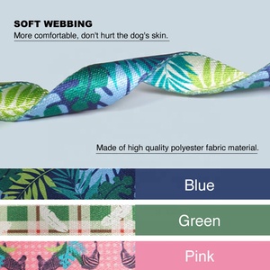 Collar personalizado con patrón floral para perros con etiqueta de identificación de nombre grabada personalizada para perros pequeños y grandes - Product Image 3