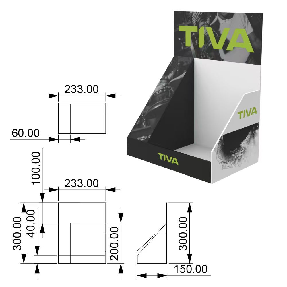 Customized Countertop Acrylic Energy Drink Display Rack for Supermarket and Retail Shops Easy to Assemble — view 2