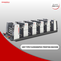 Machine d'impression flexographique à grande vitesse Chaoxu 200 m/min, type unité, entièrement servo, à vendre