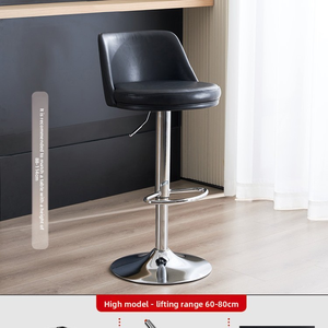 Chaises de bar américaines réglables et rotatives Tabouret de bar haut Chaises de bar à domicile Chaises de bar de style européen Chaises hautes de réception - Product Image 5