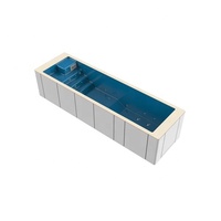 Piscine hors sol en fibre de verre robuste de 7,6 m (25 pieds), piscine intégrée avec système de filtration, piscine en FRP durable
