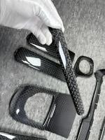 Kit de garnitures intérieures complètes en fibre de carbone pour Mercedes Benz Classe G W465, pièces de remplacement pour tableau de bord, panneaux de porte et console centrale