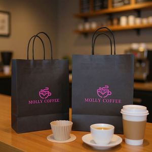 Eco-Friendly Custom Shopping <b>Paper</b> Bag <b>Biodegradable</b> Kraft <b>Paper</b> Gift Bag Factory Direct Wholesale with Handle for Retail - Product Image 2