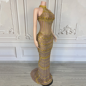 Novance Y5026 toptan kadin giyim altın balo kıyafetleri 2025 zarif lüks elbiseler kadın Lady zarif parti akşam - Product Image 3