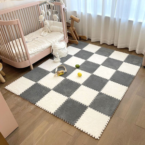 <span class=keywords><strong>Tapis</strong></span> <span class=keywords><strong>de</strong></span> sol en mousse emboîtable en peluche, <span class=keywords><strong>tapis</strong></span> puzzle shaggy pour salon, chambre, décoration <span class=keywords><strong>de</strong></span> chambre d'enfant - Product Image 3