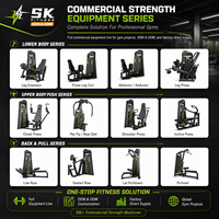 SK Commercial Ensemble Complet d'Appareils de Musculation pour Pectoraux, Dorsaux Hauts et Bas (Extension), Équipement de Salle de Sport