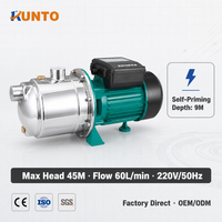 Pompe à jet auto-amorçante RUNTO en acier inoxydable SUS304 0,25-1,1 kW, série JET G1, surpresseur d'eau pour l'irrigation domestique et de jardin, certifiée CE