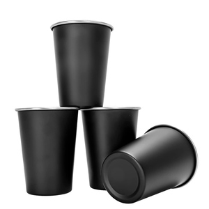 350ml đen uống Kính 304 thép không gỉ bia Pong <span class=keywords><strong>cup</strong></span> tái sử dụng kim loại bia <span class=keywords><strong>Cup</strong></span> cho cắm trại - Product Image 5