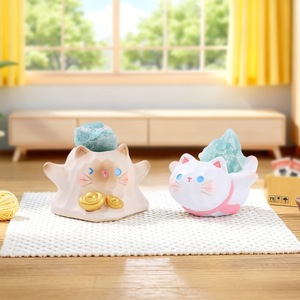 กล่องสุ่ม Tiny Crystal Meow Beans - ลูกแมวเรซิ่นจิ๋วประดับอัญมณีสัญลักษณ์ ผลิตในจีน สำหรับเด็กอายุ 7 ปีขึ้นไป ช่วยให้สงบและชัดเจน - Product Image 5