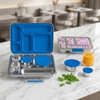 Aohea Produit très demandé, boîte à lunch isotherme divisée pour pique-nique familial, réutilisable, sans BPA, conserve les aliments frais et maintient la température