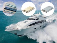 Panneau industriel en nid d'abeille en alliage d'aluminium pour la conception de bateaux Finition revêtue de PE et de PVDF pour application en appartement