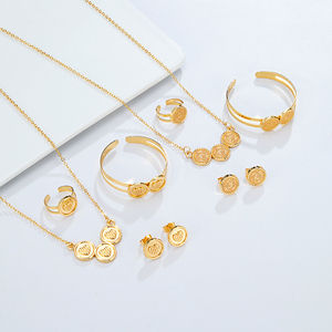 Nhà Máy Bán Buôn Thời Trang Stud Bông Tai Vòng Cổ <span class=keywords><strong>Bangle</strong></span> <span class=keywords><strong>Set</strong></span> Cho Trẻ Em Nhỏ Mạ Vàng Trang Sức <span class=keywords><strong>Set</strong></span> - Product Image 3