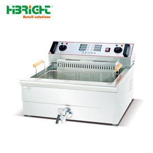 Friteuse à gaz de comptoir commercial à réservoir unique Highbright avec 1 an de garantie pour des tâches de friture de restaurant efficaces - Product Image 5