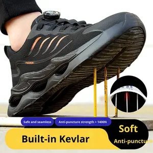 Chaussures <span class=keywords><strong>de</strong></span> sécurité d'été pour le travail avec bouton rotatif anti-écrasement et anti-crevaison pour usage industriel pour Amazon Four Wear-Resista - Product Image 4