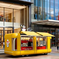 Kiosque mobile en forme de caméra pour la vente de nourriture et de boissons rapides en extérieur