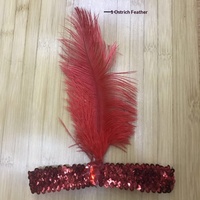 Diadema con Lentejuelas Teñidas y Plumas de Gallina para Accesorios de Escenario Infantiles, Viajes y Estilo Étnico Indio