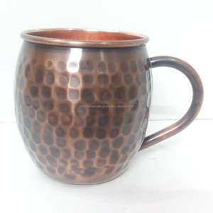 เหยือกทองแดงบริสุทธิ์350มล. มีด้ามจับทองเหลืองดีไซน์องุ่นนูนสำหรับเครื่องดื่ม - Product Image 5