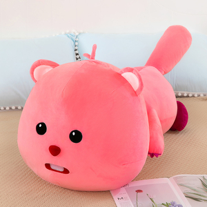 Soft Toy Plush Toy Pink Beaver <strong>Pillow</strong> Baby Plush Toys Soft <strong>Comic</strong> <strong>Pillow</strong> for Sleeping - Product Image 4
