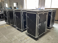 Estuche de Herramientas ATA de 20U para Rack/Transporte con Tapa Inclinada para Mezclador y Dos Mesas de Trabajo para DJ