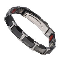 Bracelet magnétique en cuivre pur avec croix chrétienne, thérapie magnétique, soulagement de la douleur, réglable pour hommes et femmes, cadeau d'anniversaire