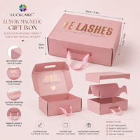 Rosa Verpackungskartons Recycelbare Wellpappe-Versandtaschen mit Bedruckung Individuelle Größe Logo Kosmetik Schuh Hut Versandbox mit Griff