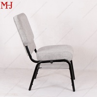 Chaises d'auditorium empilables, rembourrées, en fer, écologiques, durables, portables, pour églises et pasteurs, vente en gros, avec système d'interverrouillage