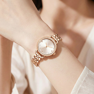 Orologio da Polso per Donna, Impermeabile, Set con Bracciale in Acciaio Inossidabile Dorato, Orologi da Polso Online - Product Image 4