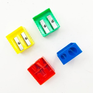 Taille-crayons manuels durables pour étudiants, taille-crayons rectangulaires à double trou pour crayons - Product Image 6