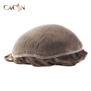 Legend French Lace toupet avec 1 ''PU dos et côtés Double couche Lace Front perruques pour hommes toupet - Product Image 2