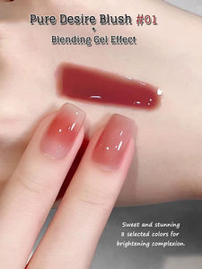 Vernis à ongles gel <span class=keywords><strong>semi</strong></span>-<span class=keywords><strong>permanent</strong></span> 10ML Pure Desire Jelly, couleur rose nude, gel UV pour manucure, top coat pour nail art - Product Image 3
