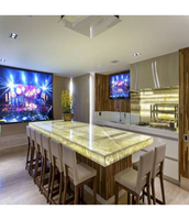 Table de restaurant en pierre d'onyx, artificielle, de grande qualité, 2021