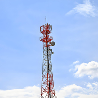 Pylône de télécommunication autoportant en acier tubulaire à 4 pieds, 20 25 30 35 40 45 48 50 52 55 60 65 mètres
