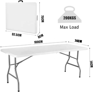 Wholesale Cheap <strong>Garden</strong> Wedding Banquet Furniture Set Plastic <strong>Folding</strong> Outdoor <strong>Tables</strong> for Events - Product Image 3