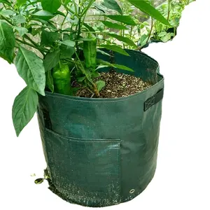 2018新植物种植袋DIY马铃薯种植花盆PE布番茄种植容器袋加厚花园盆栽花园用品