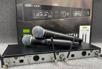 Microphone sans fil double tête SLXD4D BETA58A à véritable diversité pour spectacles sur scène, microphone sans fil pour performances en direct