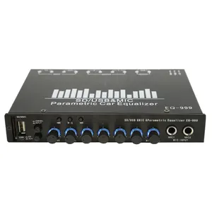 High End 4 Band Auto Audio Equalizer Met Usb/Sd/Dubbele Mic Input