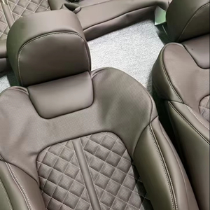 Funda de asiento de coche de repuesto completo de cuero NAPA verde oscuro personalizado para <span class=keywords><strong>Audi</strong></span> A6L - Product Image 3