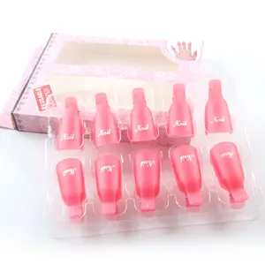 TSZS 10pcs Manicure Nail Art Soak Off Cleaner Cap Clip Professional Acrylic UV Gel Nail Polish Remover Tool