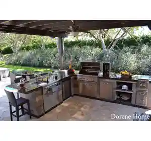 2023 Dorene Commercial BBQ Island Garden Cooking Outdoor Kitchen Free Design