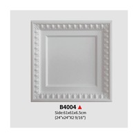 Rejilla de Techo Moderna de Poliuretano al por Mayor de Fábrica Auuan para Decoración de Interiores de Hoteles, Medallón de Techo Cuadrado, Decoración de Iluminación de Techo