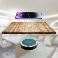 Chargeur sans fil rapide longue portée de 10 mm pour tables en verre, bois ou pierre de salle de lecture