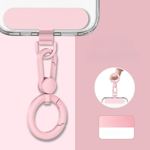 Lanière de téléphone en acier inoxydable Clip Tab Patch 360 Rotatif Anti-perte Téléphone Cas Suspendu Corde <span class=keywords><strong>Snap</strong></span> Boucle Détachable Porte-clés - Product Image 1